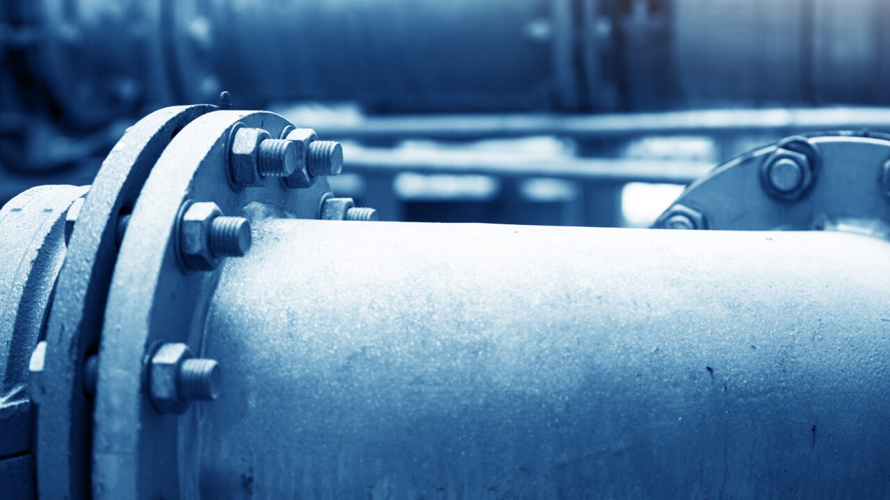Water Pipeline in Water Treatment Plant